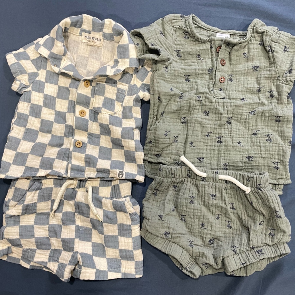 Kids Checkered and Patterned Shirt Set